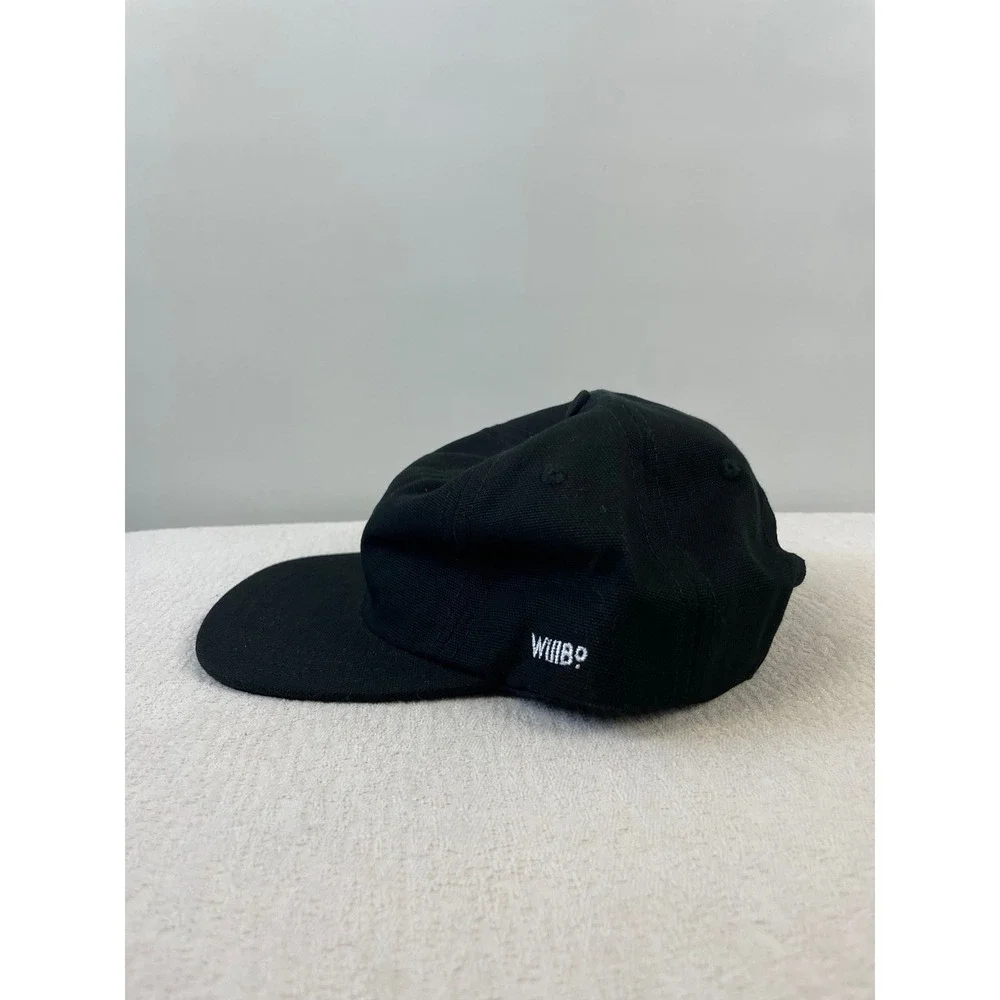 Willbo William Bowen Mens Black Canvas Baseball Cap Hat Made in USA Adjustable